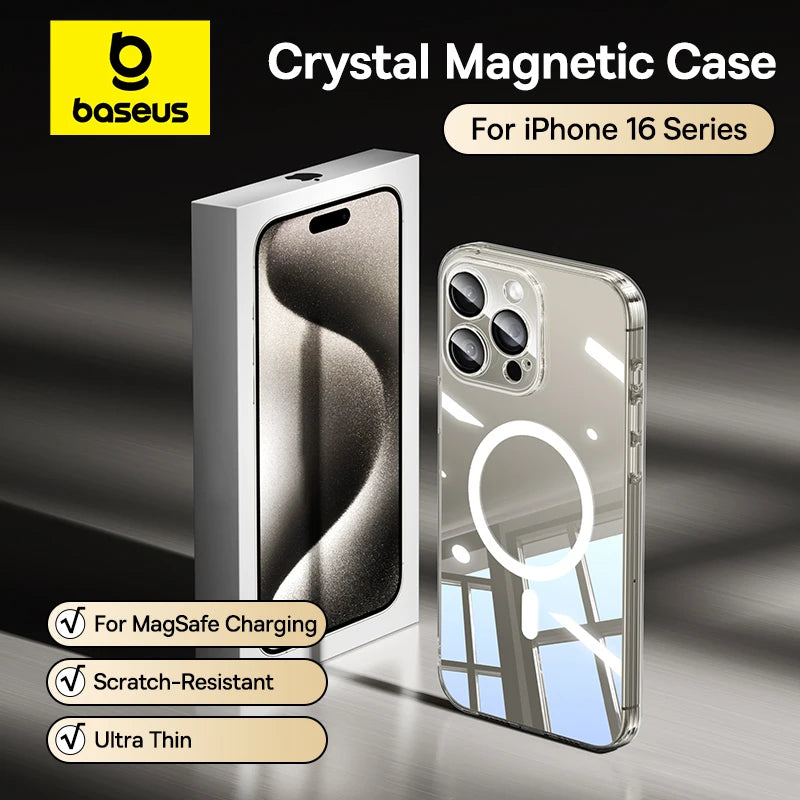 Smarsty Clear Magnetic MagSafe Slim Case for iPhone 16 Pro Max -