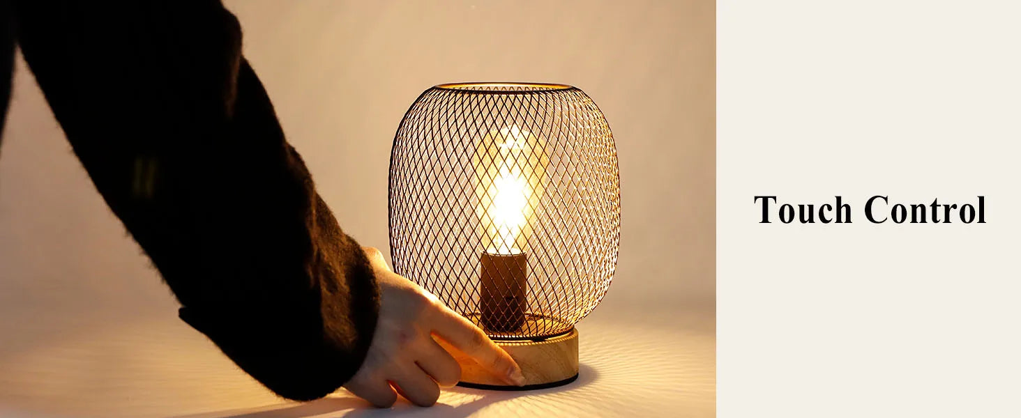 Dimmable Touch Bedside Table Lamp Metal Rechargeable Battery Powered with LED Bulb for Weddings Patio for Indoors Outdoors