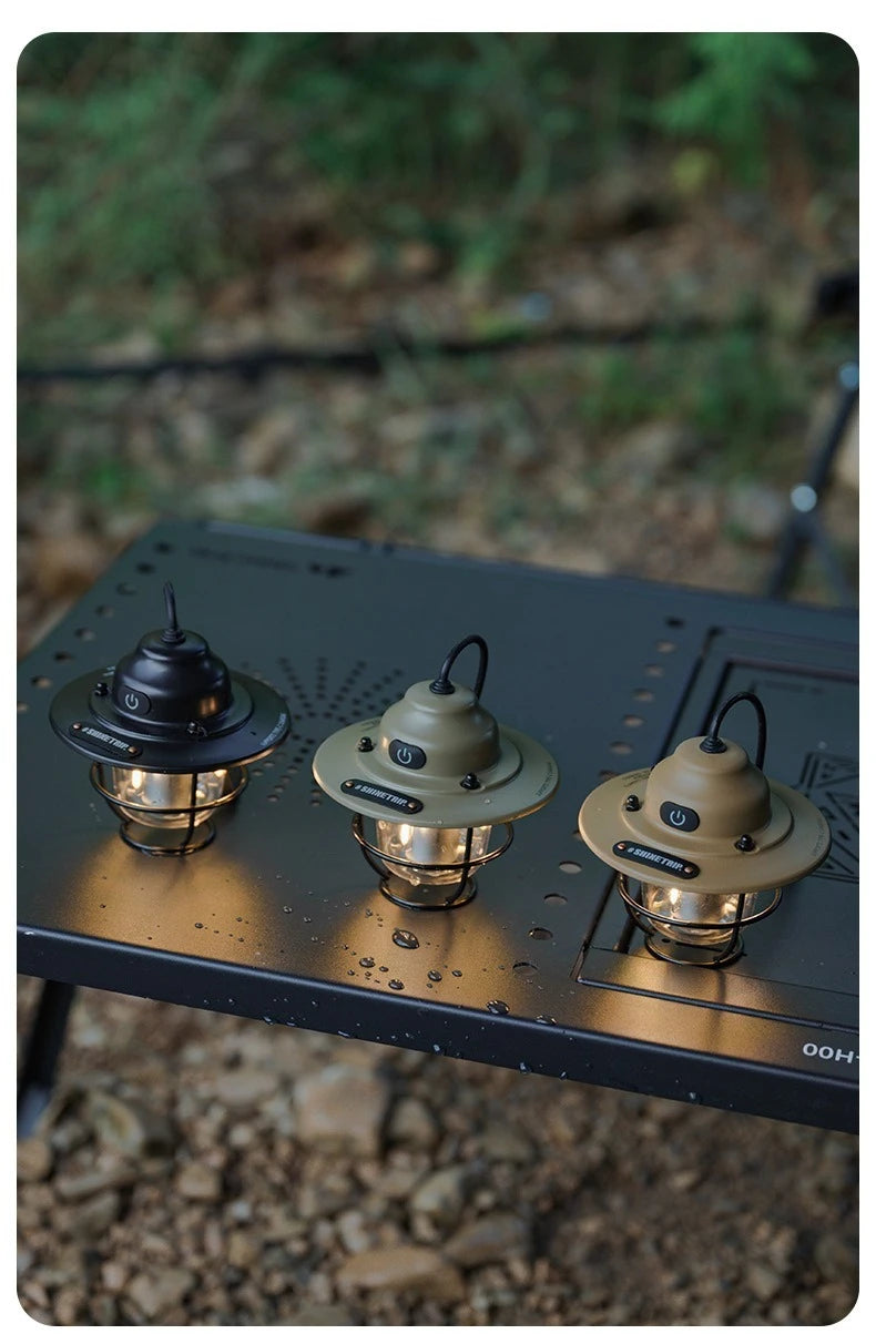 Shine Trip Outdoor Retro Smalldroplight, Campsite Lamp, Atmosphere Lamp, USB Charging Tent Light, LED Camping Hangling Lamp by Smarsty