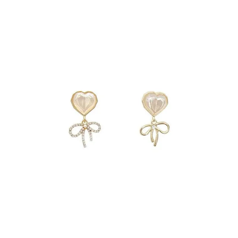 Pearl Long Earrings With Rhinestones For Wedding Fashion - Smarsty