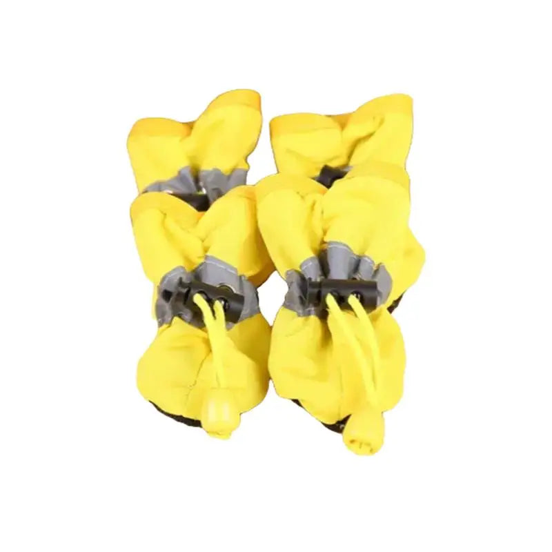 New 4pcs Waterproof Pet Dog Shoes Anti-slip Rain Snow Boot Thick Warm For Small Cats Dogs Puppy Socks Booties - Smarsty