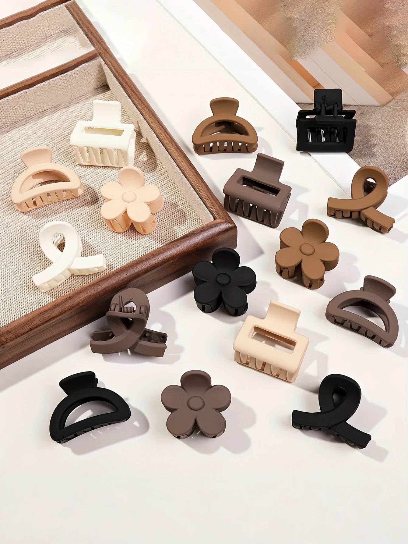 Small Flower Hair Claw Clips For Thin Hair Secure Hold - Smarsty