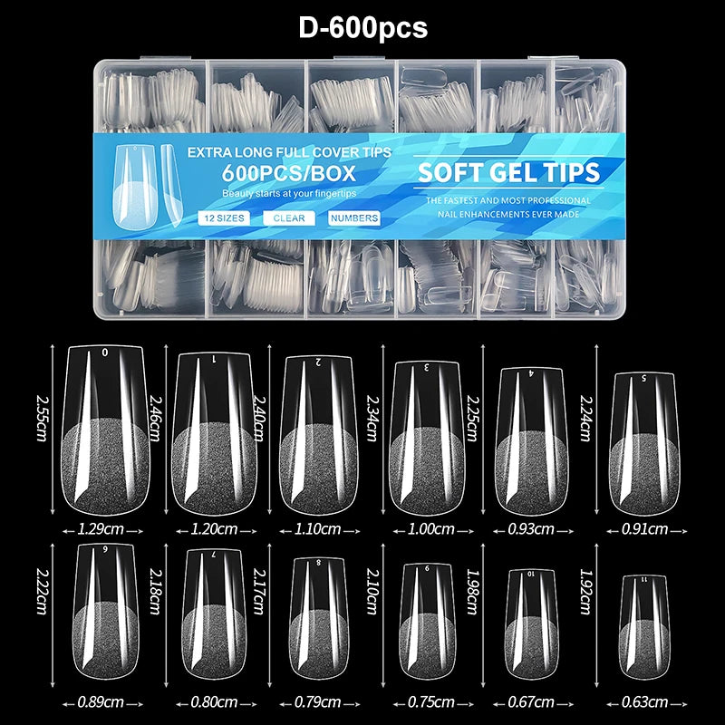 Luxury Soft Gel False Nail Tips for Elegant Manicure - Smarsty
