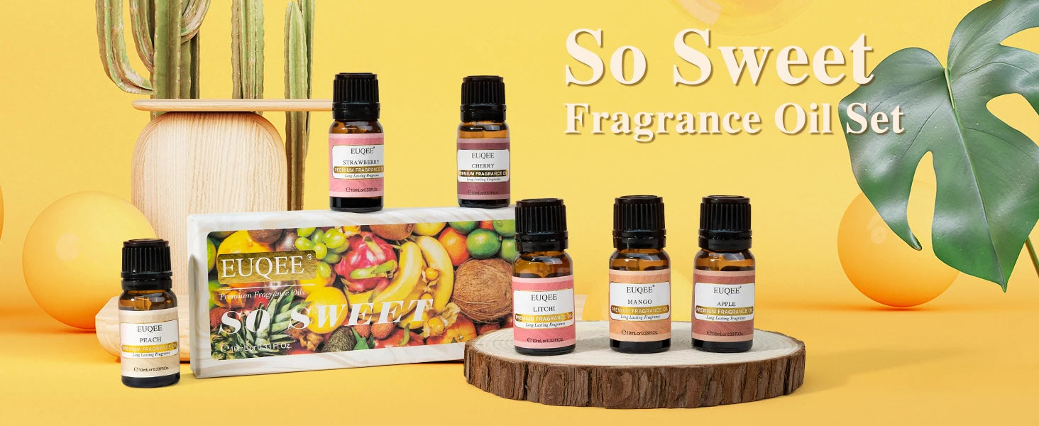EUQEE 6pcs Fruit Fragrance Oils Set for Diffusers - Smarsty