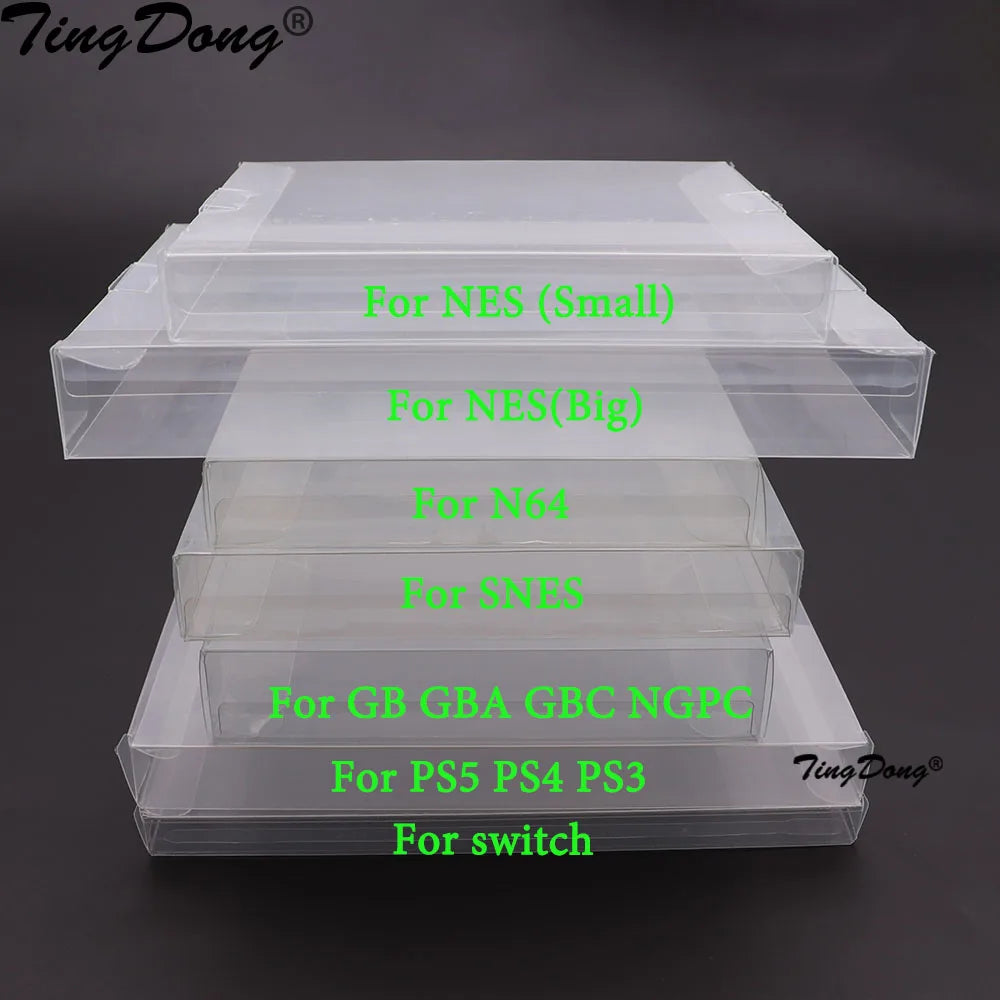 10PCS Clear Game Cartridge Box Protectors for Nintendo - Smarsty