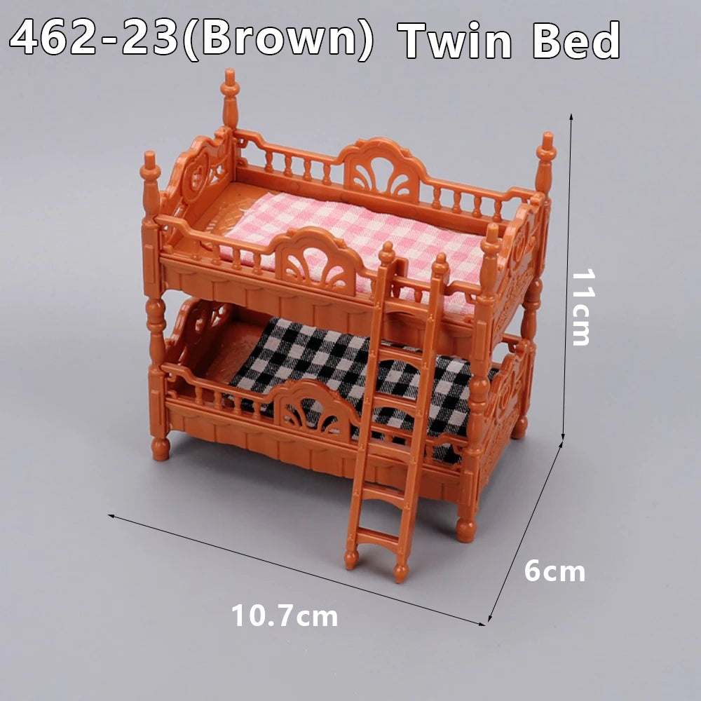 1:12 Dollhouse Miniature Cradle Crib Surround Bed Piano Table Set Furniture Kitchen Model Decor Toy Doll House Accessories