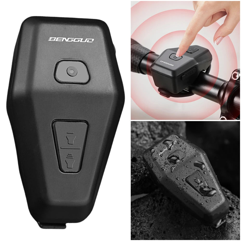 Motorcycle Electric Horn USB Rechargeable Bike Warning Safety Bell Waterproof Electronic Bicycle Horn for Mountain Road Bike