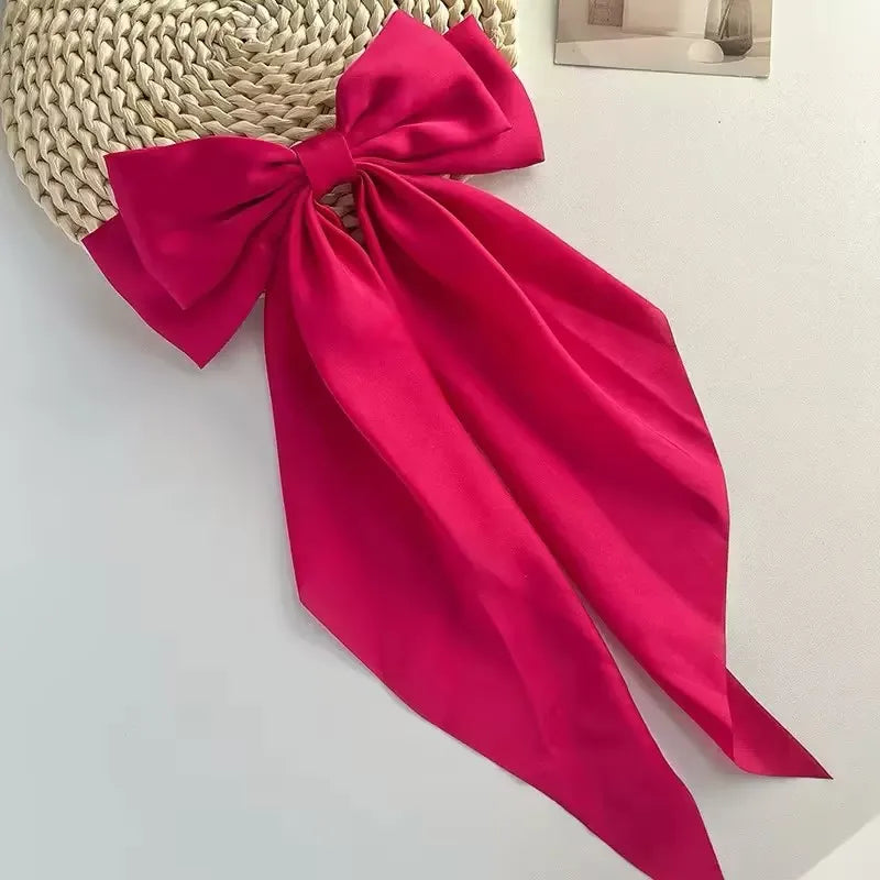 Extra Large Satin Bow Hairpin for Women - Smarsty