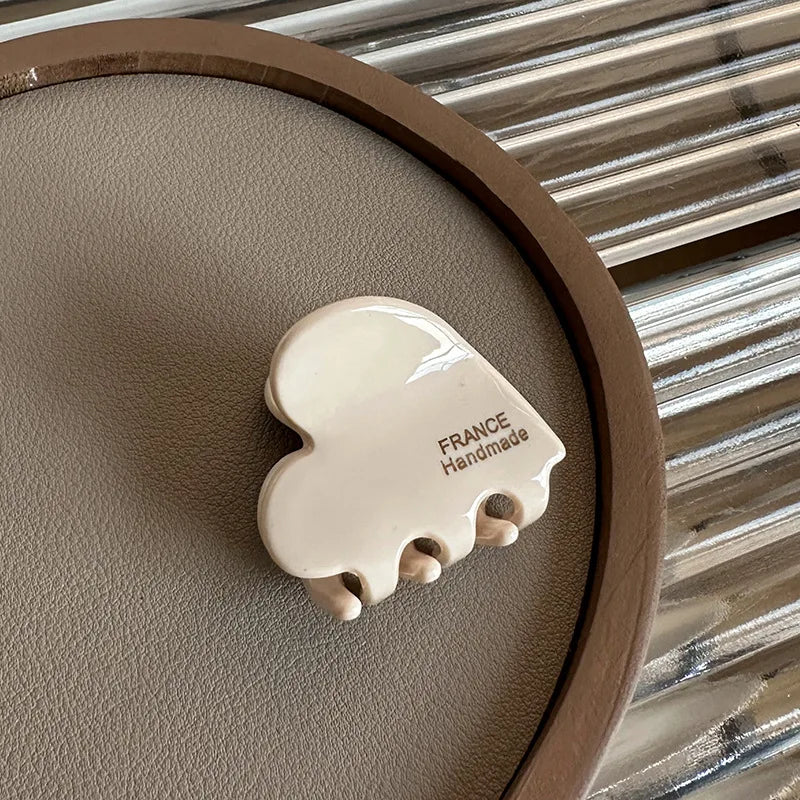 Heart Shaped Hair Claw Clip Secure Elegant Grip For Women - Smarsty