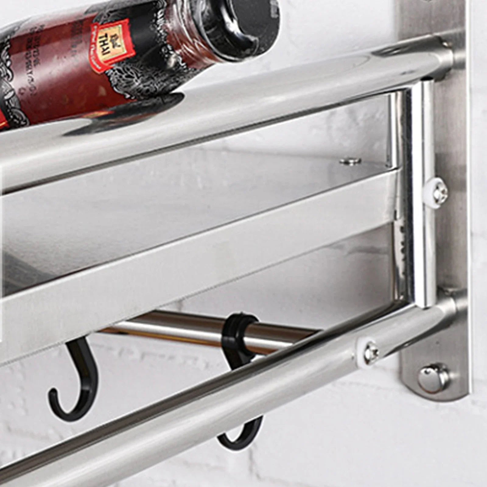 Microwave Oven Rack Stainless Steel Microwave Oven Shelf Wall-Mounted Kitchen Shelf Kitchen Shelves Counter - Smarsty