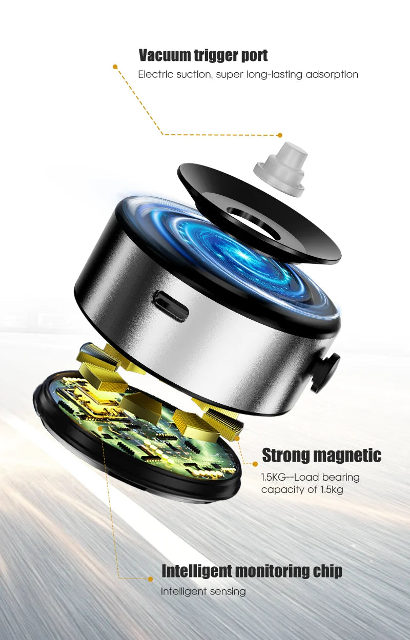 Car Phone Holder Magnetic Vacuum Adsorption Stable - Smarsty