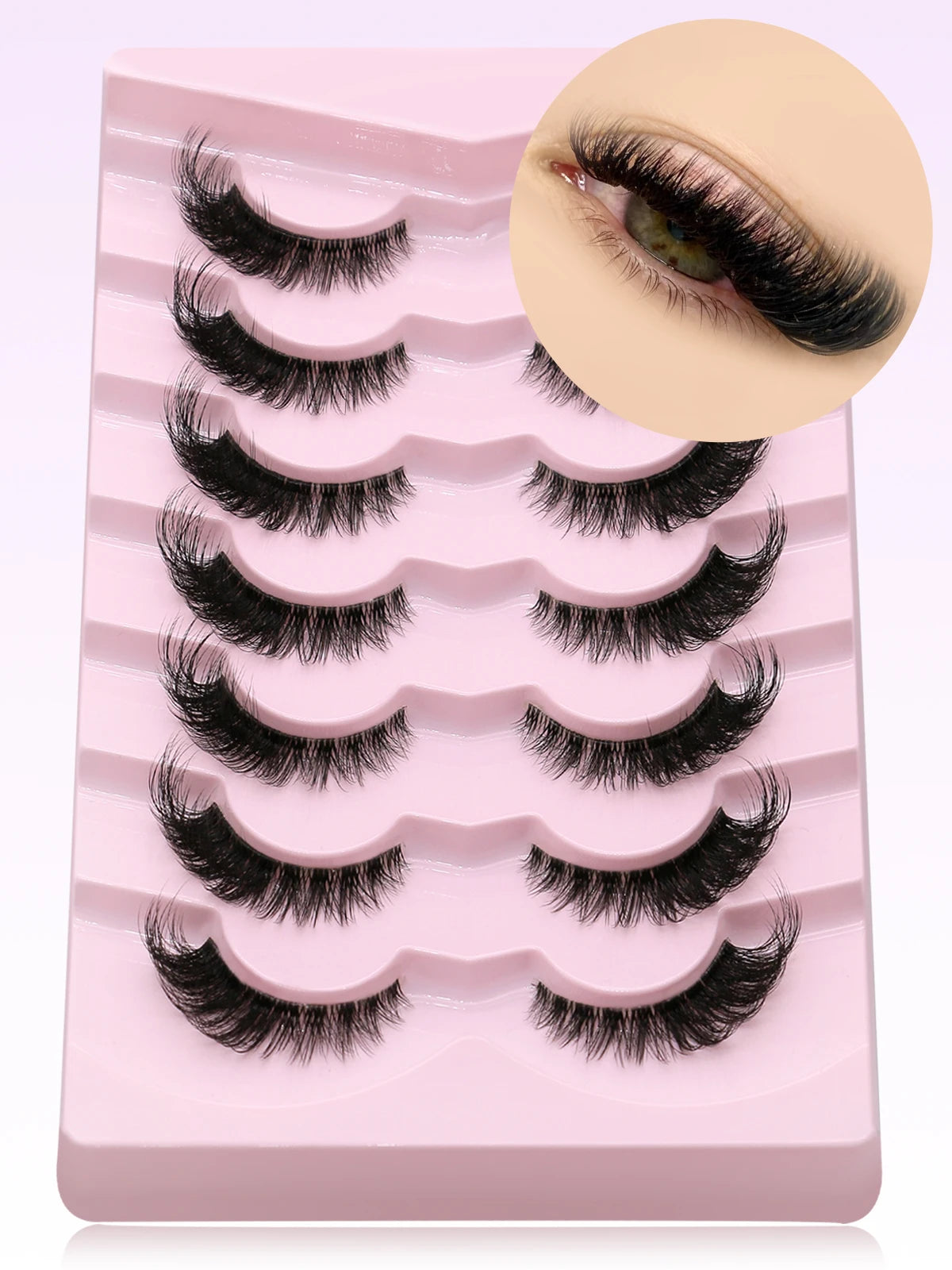 GROINNEYA Winged Cat Eye Faux Mink Lashes - Smarsty