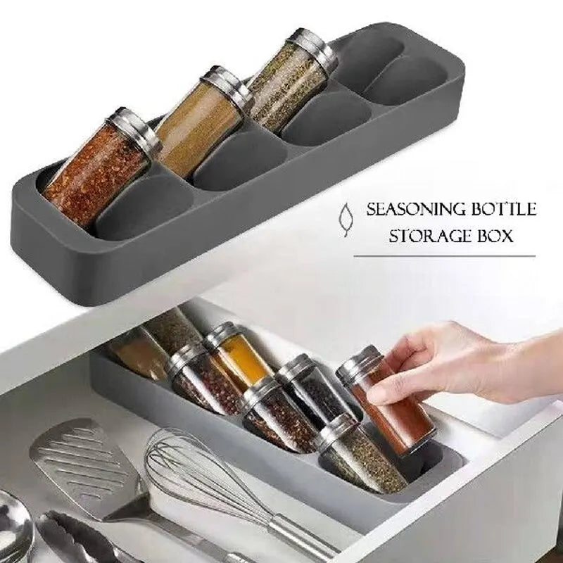 Kitchen Drawer Cutlery Storage Tray Knife Holder Spoon Forks Tableware Organizer Container For Spice Bottles Knives Block Rack by Smarsty
