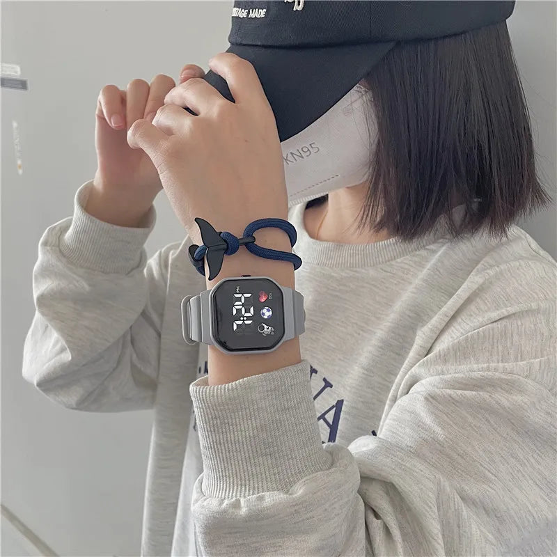 Kids Waterproof Sport Digital Watch with Silicone Strap - Smarsty