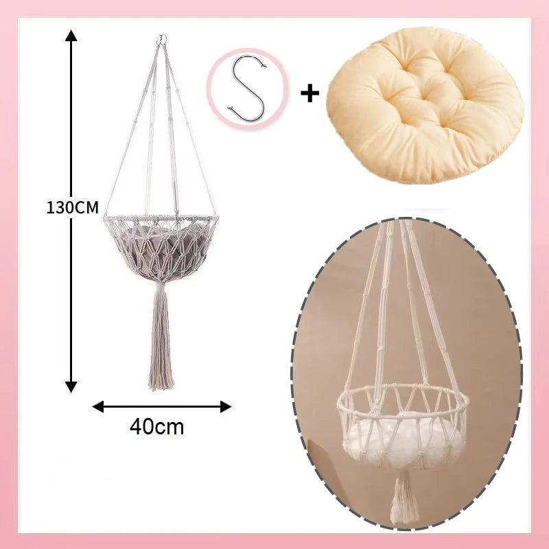 Handwoven Cat Hammock Swing Bed for Cozy Comfort - Smarsty