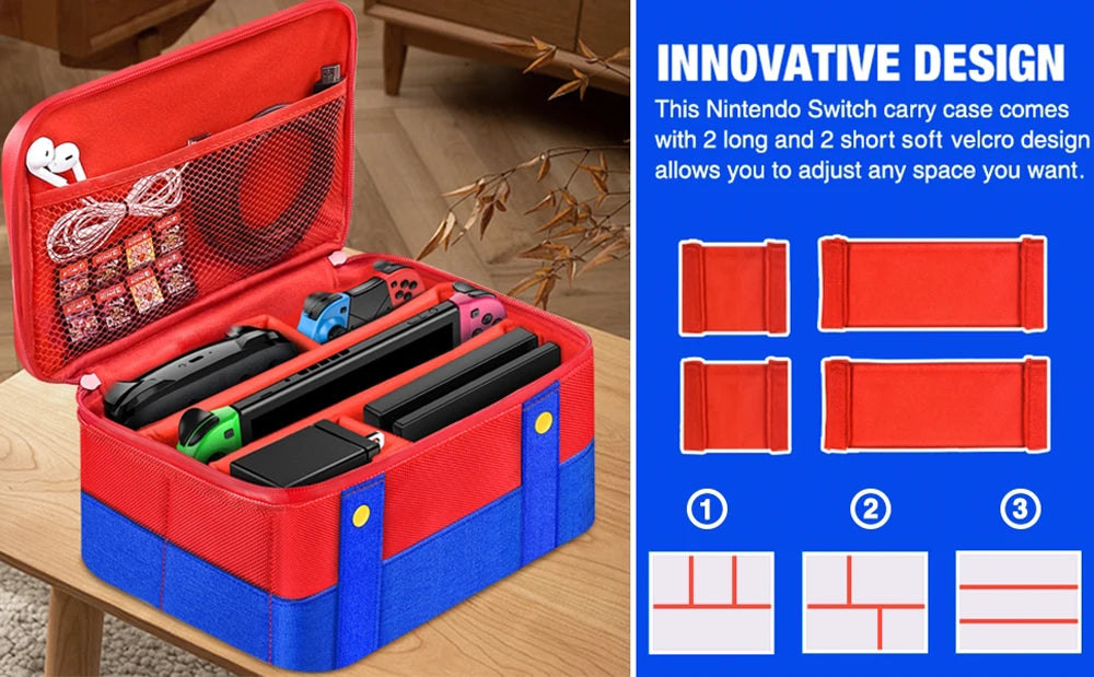 Large Waterproof Carrying Case for Nintendo Switch OLED - Smarsty