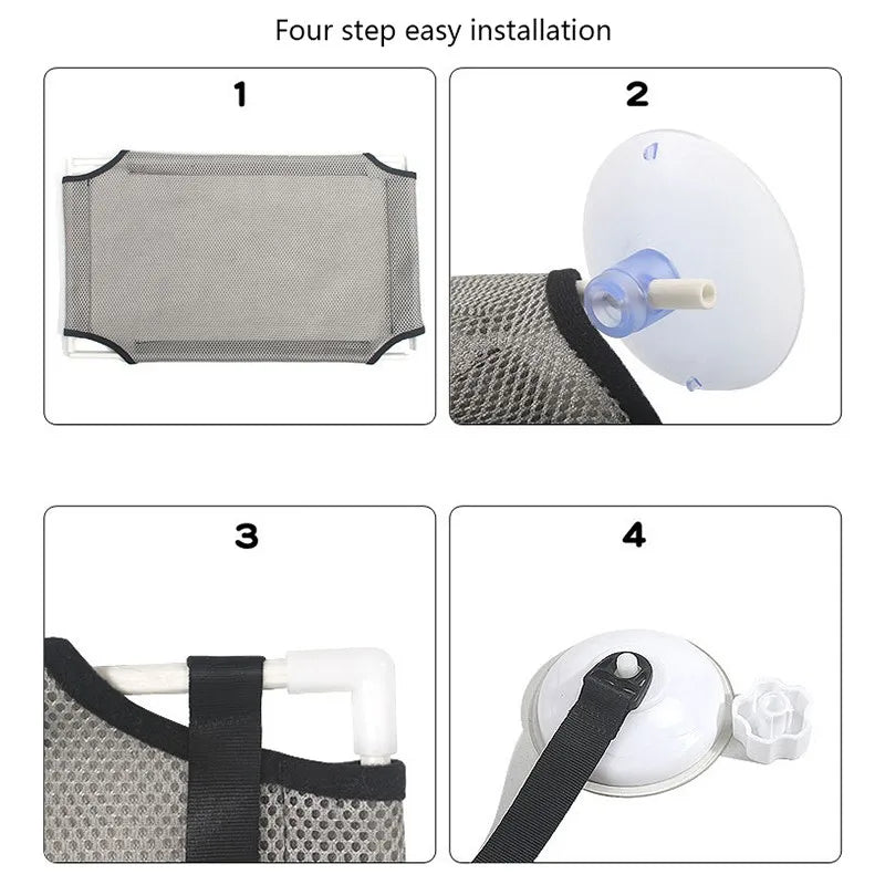 Cat Hammock Window Bed for Sunny Relaxation - Smarsty