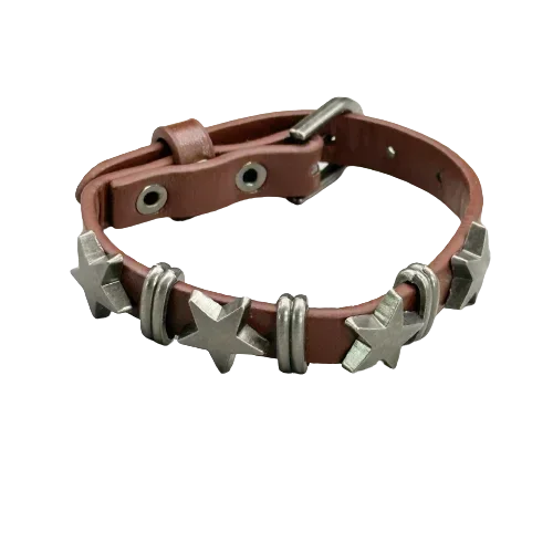 Punk Hip Hop Leather Skull Bracelet for Unisex Fashion - Smarsty