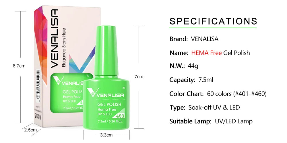 Venalisa HEMA Free Gel Nail Polish for Gorgeous Manicure - Smarsty