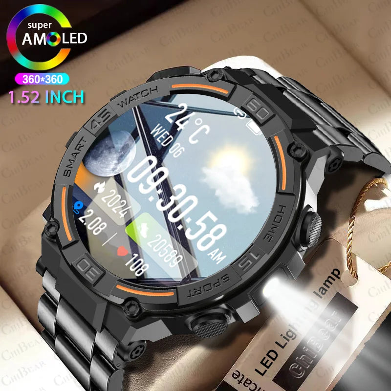 Military Smartwatch for Men with Health Monitoring Features - Smarsty