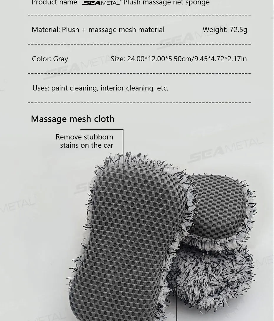 Two Sided Microfiber Car Wash Sponge For Scratch Free Care - Smarsty