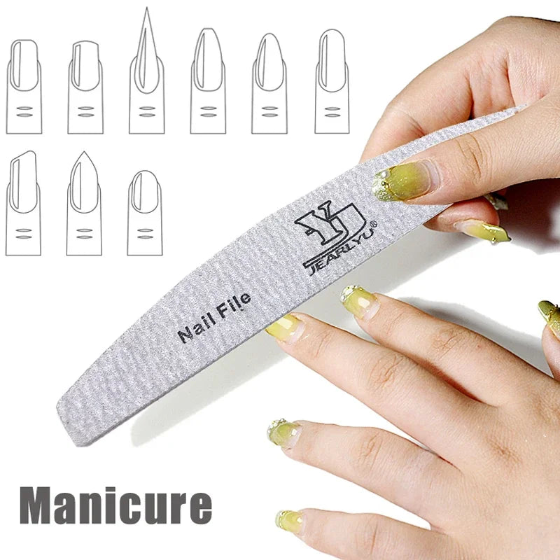 5Pcs Nail File Set with Mixed Grits for Professional Manicure - Smarsty