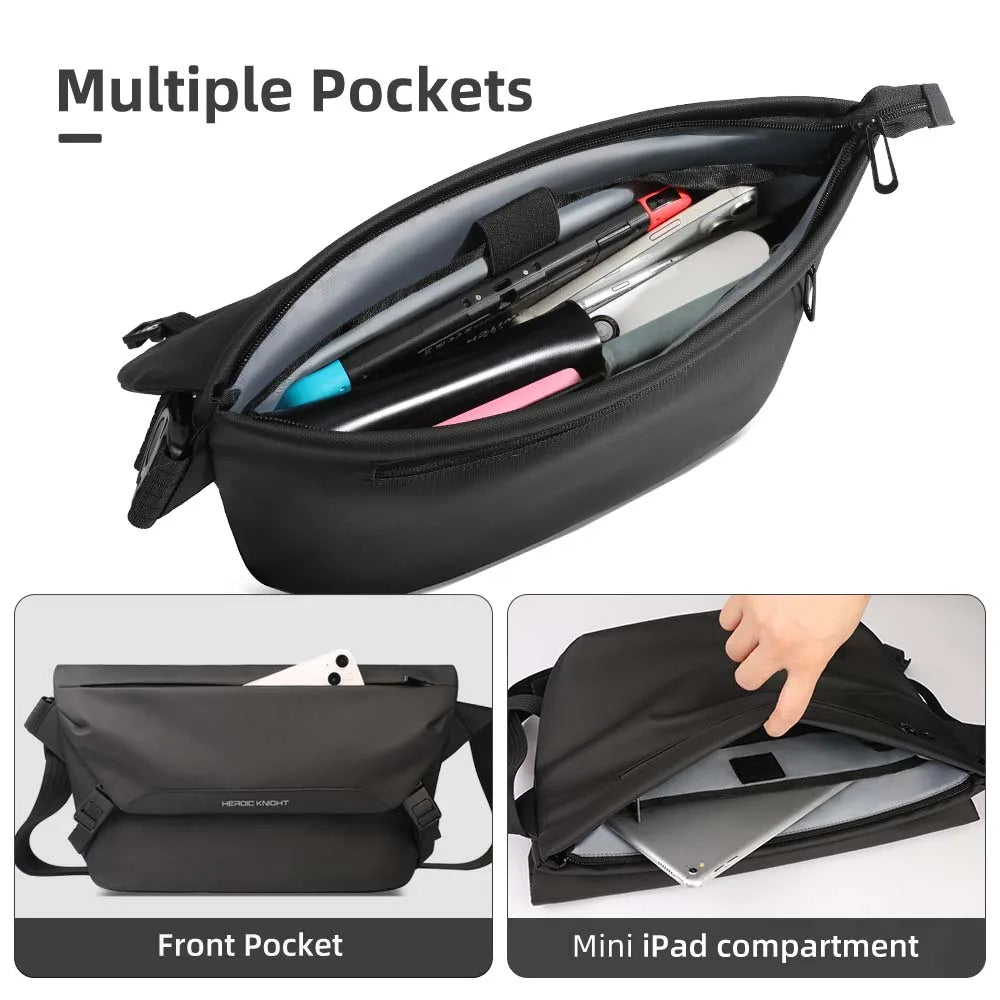 Water Resistant Messenger Bag For Men With Ipad Pocket - Smarsty