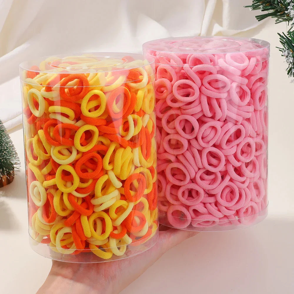50PCS Colorful Nylon Hair Ties For Kids Gentle Hold - Smarsty