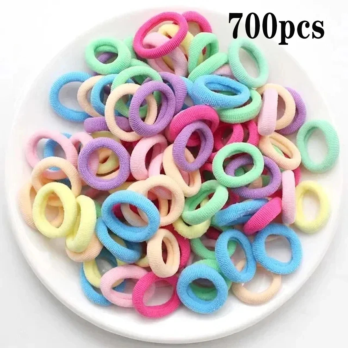 200 Pack Nylon Hair Bands Colorful Gentle No Damage - Smarsty