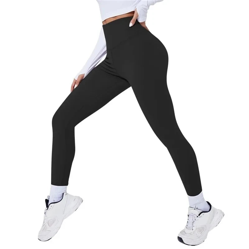 1pc Women High Waist Yoga Leggins Gym Sports Tights Woman Running Pants Sexy Butt Lifting Leggings Gym Fitness Push Up Leggins - Smarsty