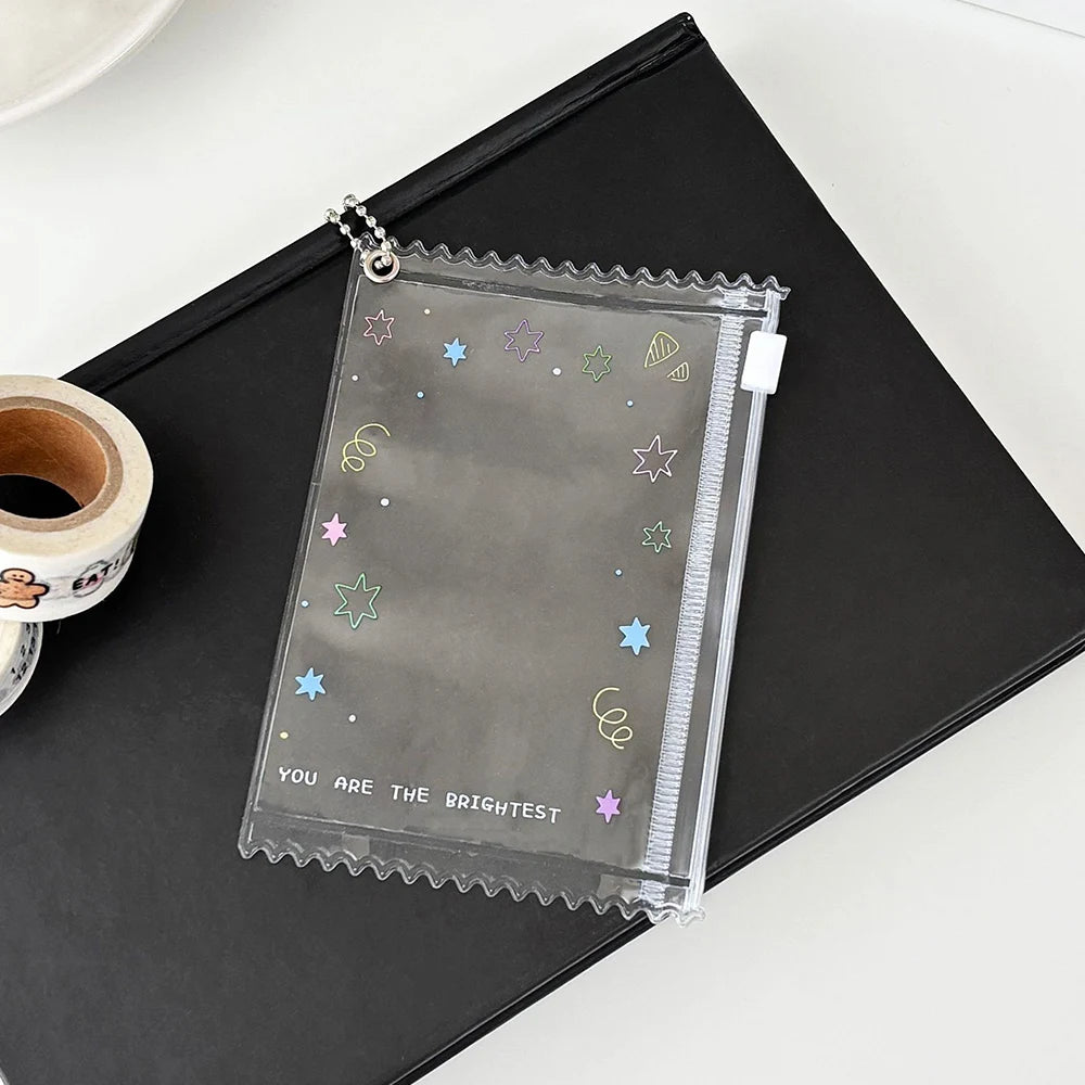 INS Transparent Candy Bag Badge Holder Korean Photocard Holder Display Bag Pendant Idol Photo Card Protective Cover Card Holder