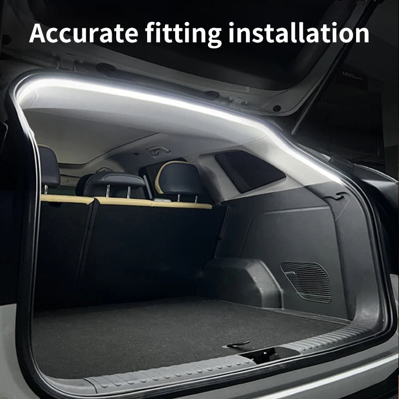 Car high brightness trunk lighting ambient light interior decoration LED wiring free automatic sensing tailgate light strip - Smarsty