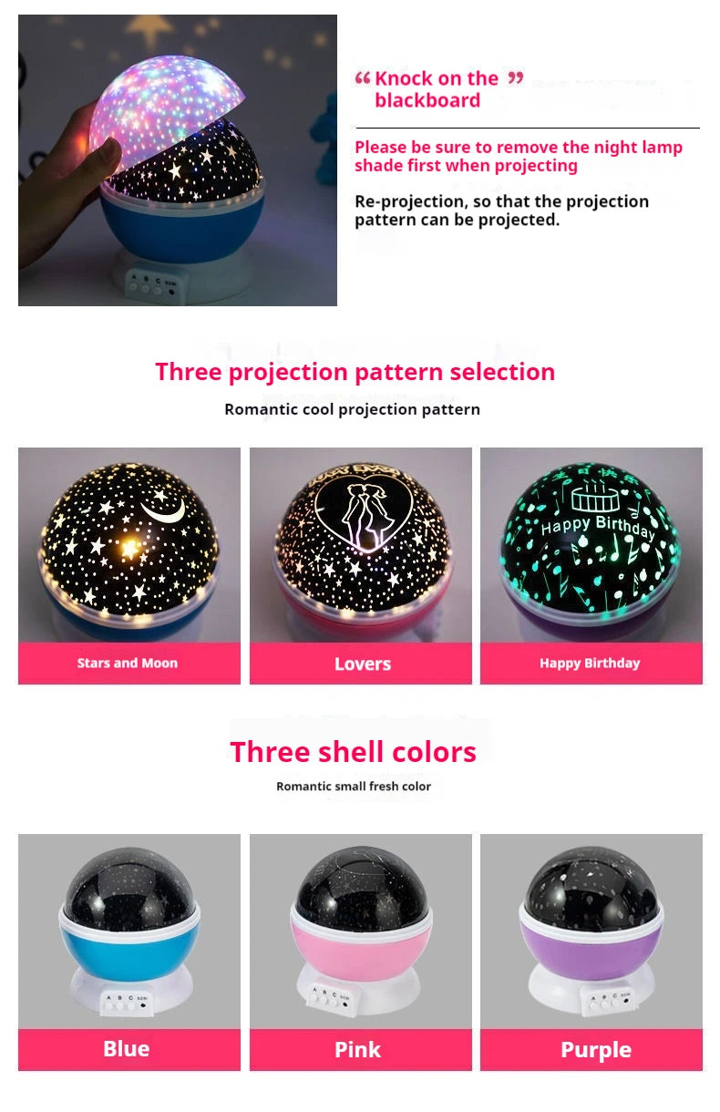 Starry Sky Projector Night Light for Baby Nursery - Smarsty