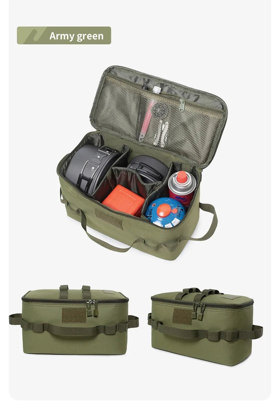 Outdoor Camping Gas Tank Storage Bag Large Capacity Ground Nail Tool Bag Gas Canister Picnic Cookware Utensils Kit Bag - Smarsty