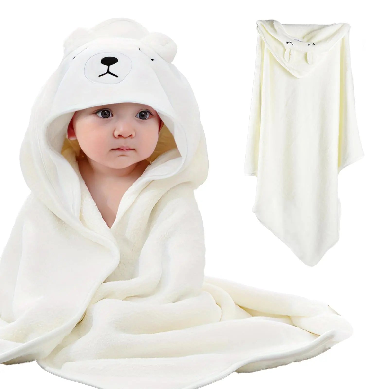 2PCS/Set Hooded Baby Towels,Soft Baby Towels for Newborns,Toddlers, and Kids,32x32 in Baby Towel with Hood