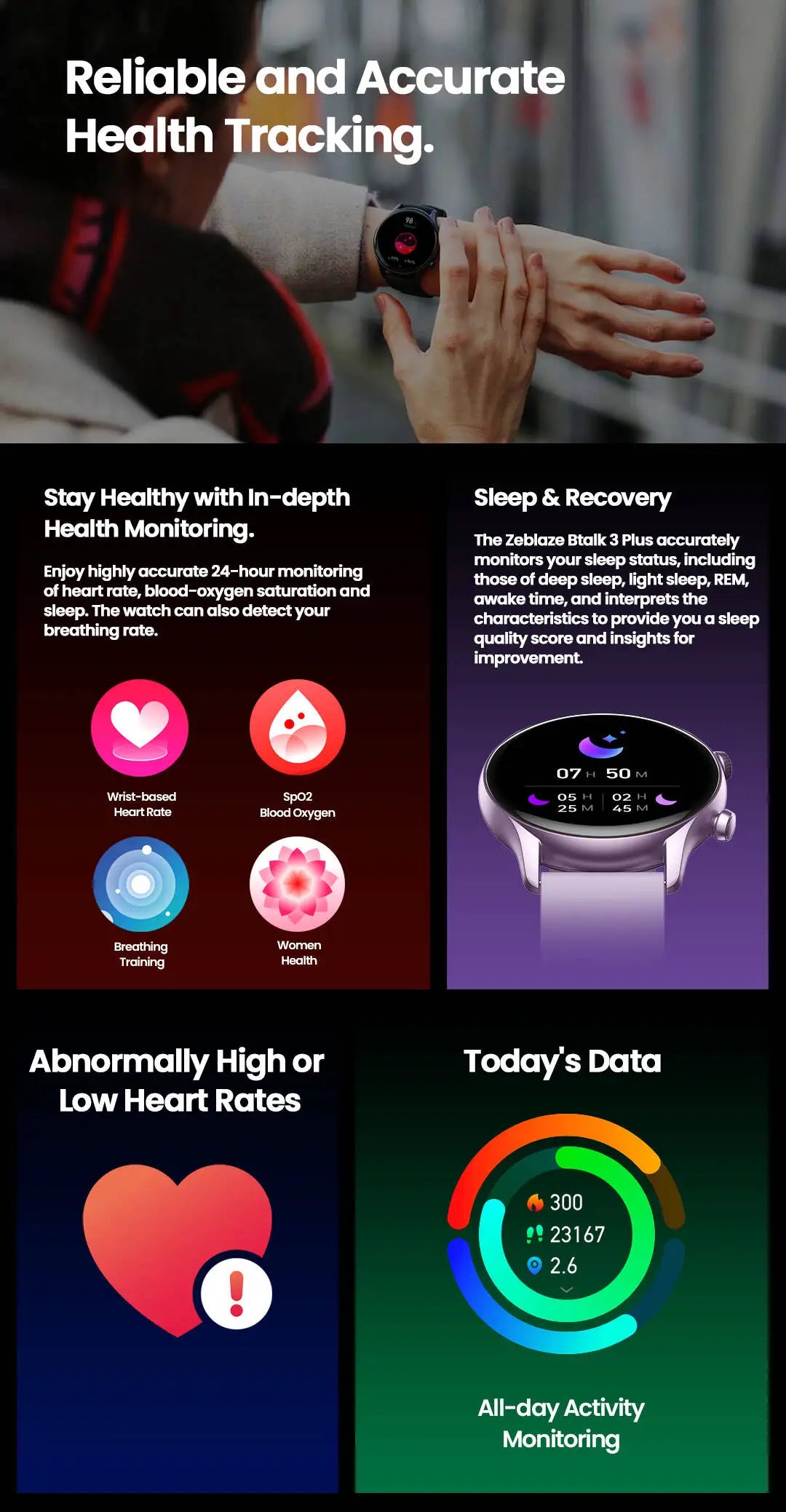 Zeblaze Btalk 3 Plus Smartwatch with Voice Calling - Smarsty