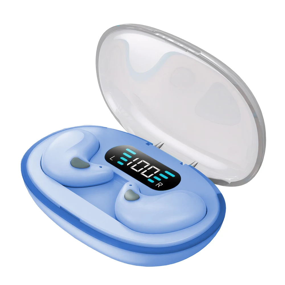 BT 5.3 Invisible Sleep Earphones Touch Control Sense-Free Micro Sleep Earbuds IPX5 Waterproof Open Ear Headsets for Better Sleep