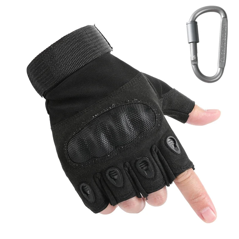 Touch Screen Tactical Motorcycle Gloves With Hard Knuckle Protection - Smarsty