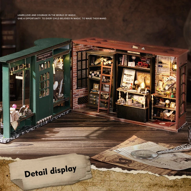 Magical Doll House Wooden Miniature DIY Assembly Building Model Kit Production of Small Room Toys Decorations with Furniture by Smarsty