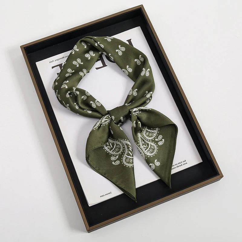 Luxury Square Silk Scarf for Women Stylish Satin Hijab Wrap - Smarsty
