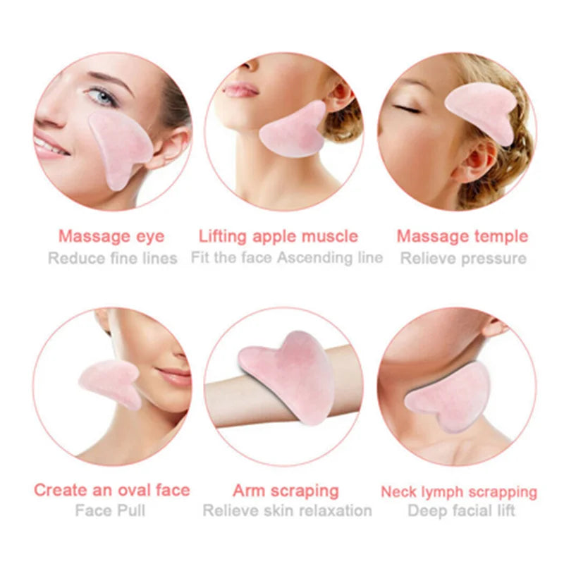Rose Pink Gua Sha Massage Board for Face Lift - Smarsty