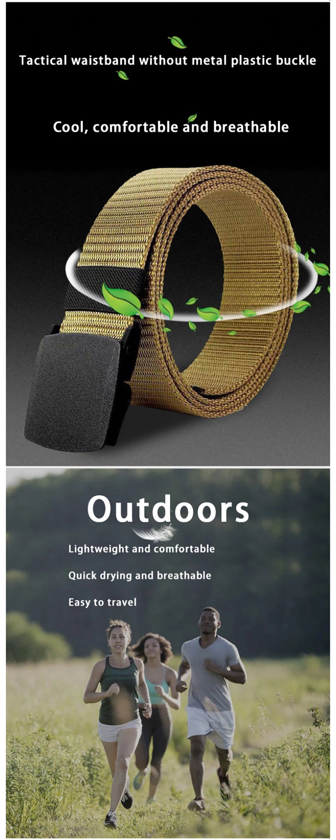 Unisex Canvas Tactical Belt Durable Outdoor Sports Belt - Smarsty