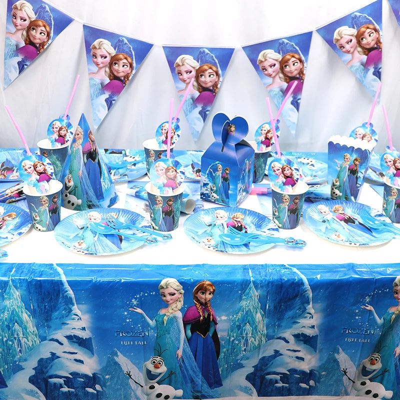 Frozen Princess Birthday Party Tableware Set - Smarsty