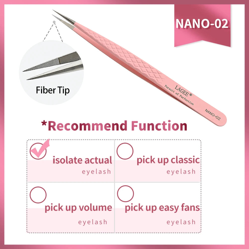 LAGEE Precision Lash Extension Tweezer with Nano Technology - Smarsty