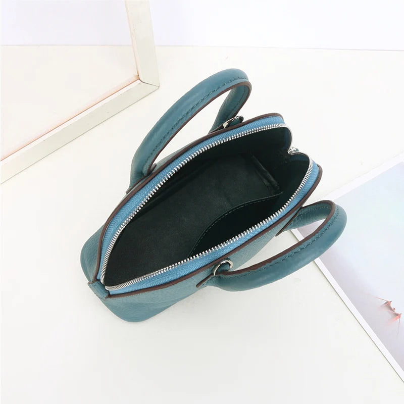 Cow Leather Shell Bag Crossbody Women Messenger Style - Smarsty