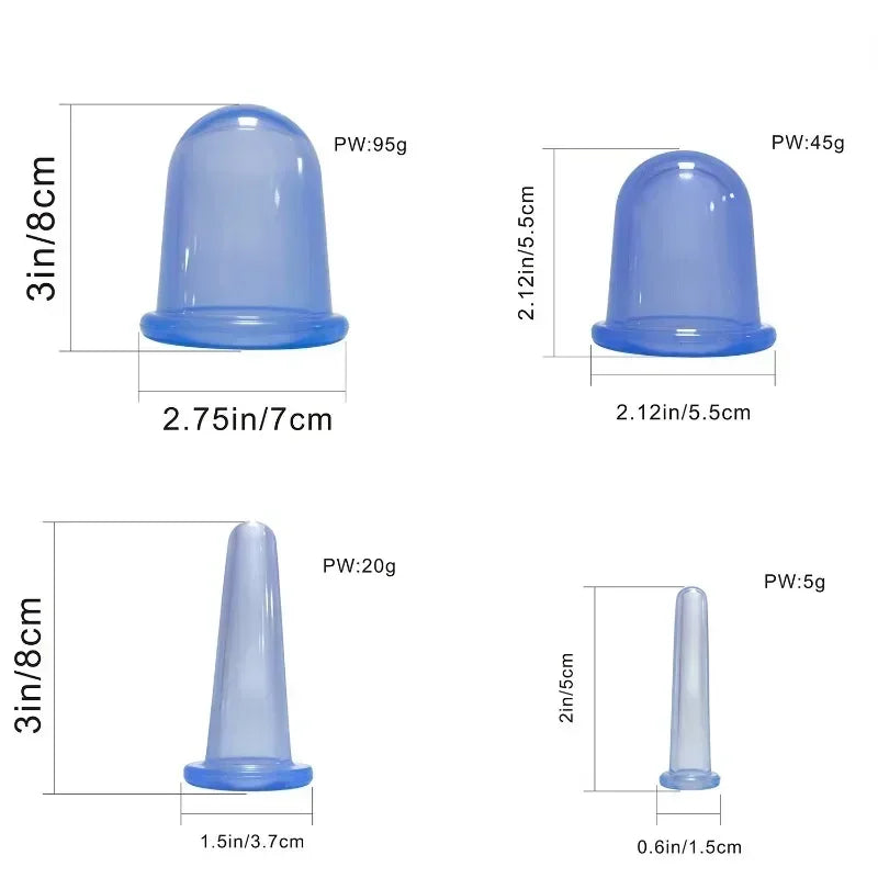 Silicone Vacuum Cupping Massage Jars for Anti Cellulite - Smarsty
