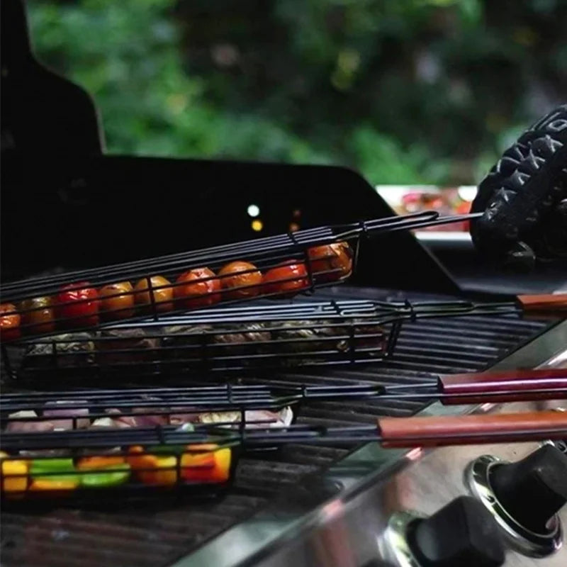 Portable Nonstick BBQ Grilling Basket for Easy Outdoor Cooking - Smarsty