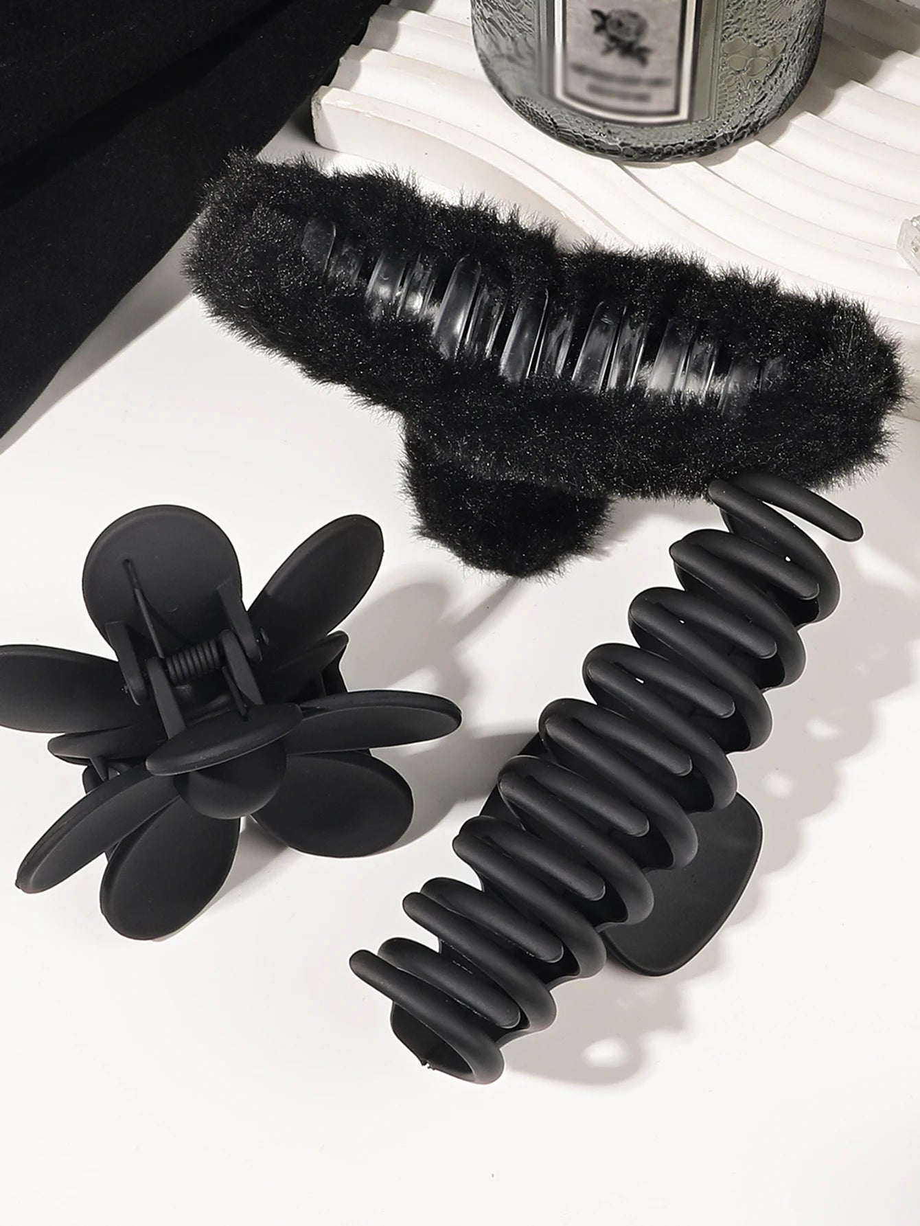 Neutral Color Large Matte Hair Claw Clips Strong Hold - Smarsty