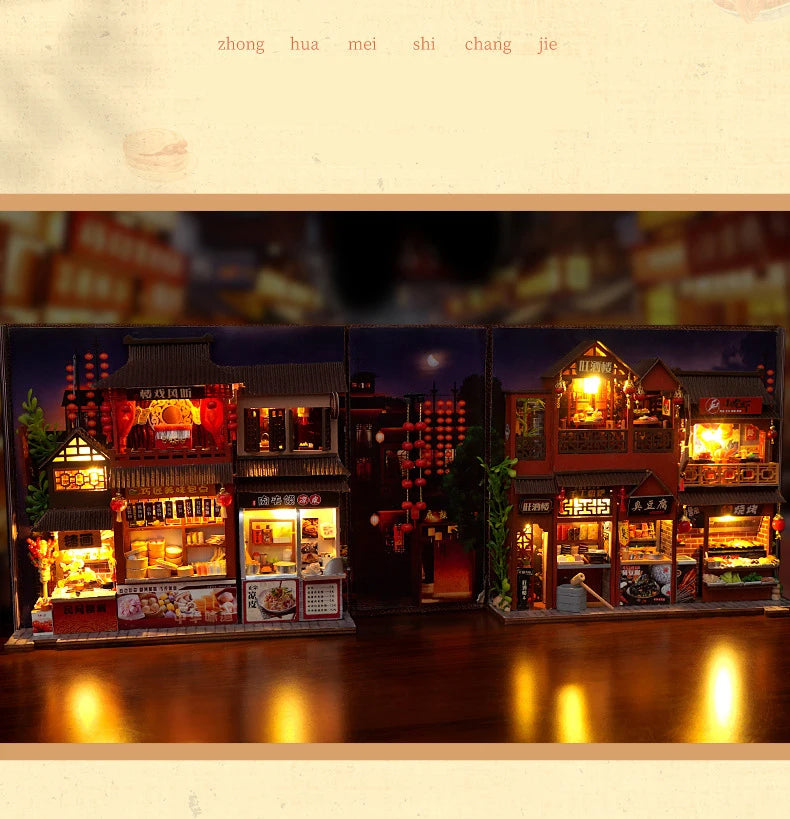 Diy Book Nook Doll House Miniature Wooden Bookshelf Shelf Insert Miniatures Home Model Kit Dollhouse Birthday Toy Gifts by Smarsty