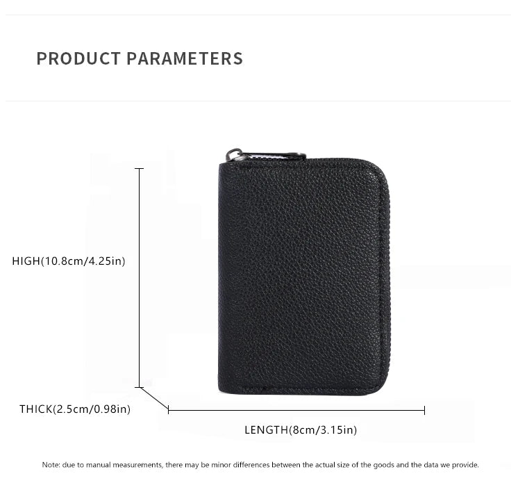 20 Detents Cards Holders PU Business Bank Credit Bus ID Card Holder Cover Coin Pouch Anti Demagnetization Wallets Bag Organizer